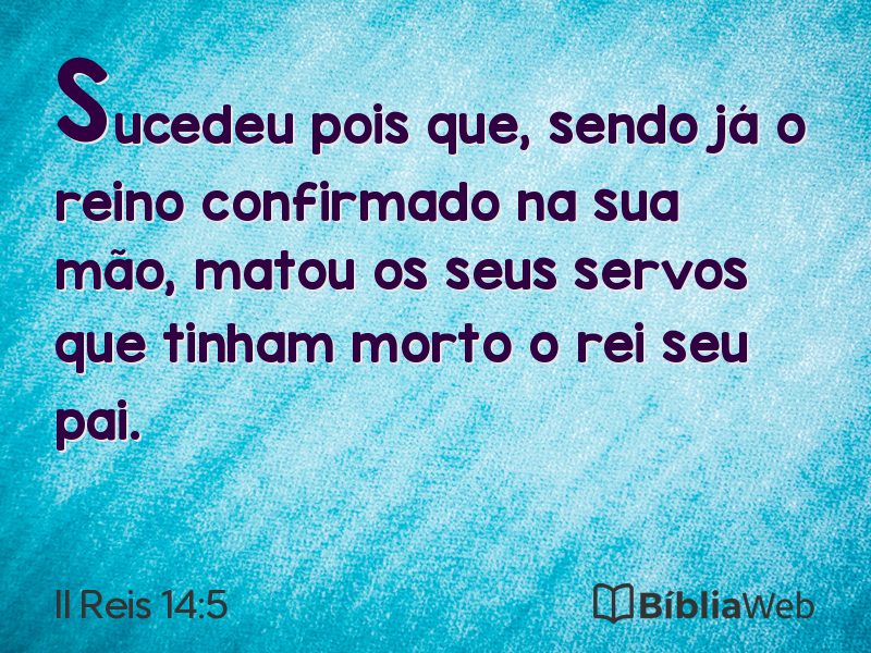 II Reis 14:5 em imagem para compartilhar