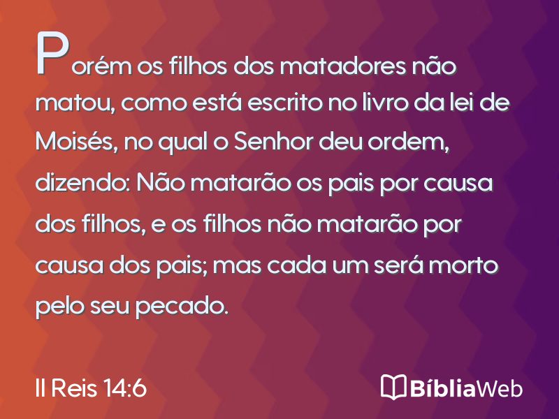 II Reis 14:6 em imagem para compartilhar