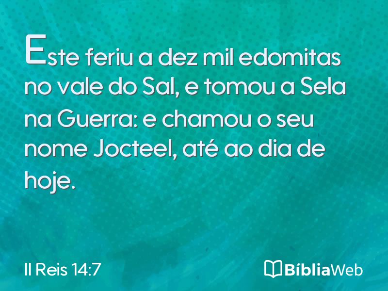 II Reis 14:7 em imagem para compartilhar
