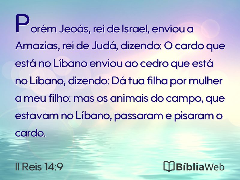 II Reis 14:9 em imagem para compartilhar
