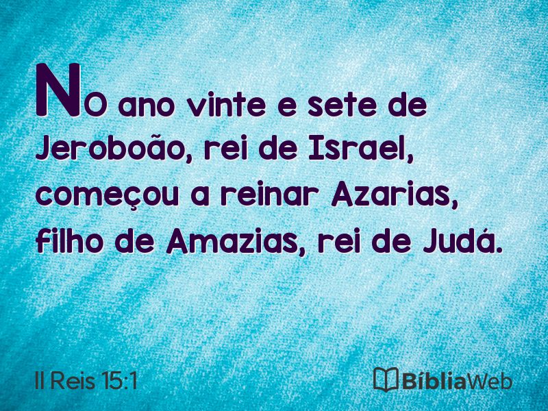 II Reis 15:1 em imagem para compartilhar