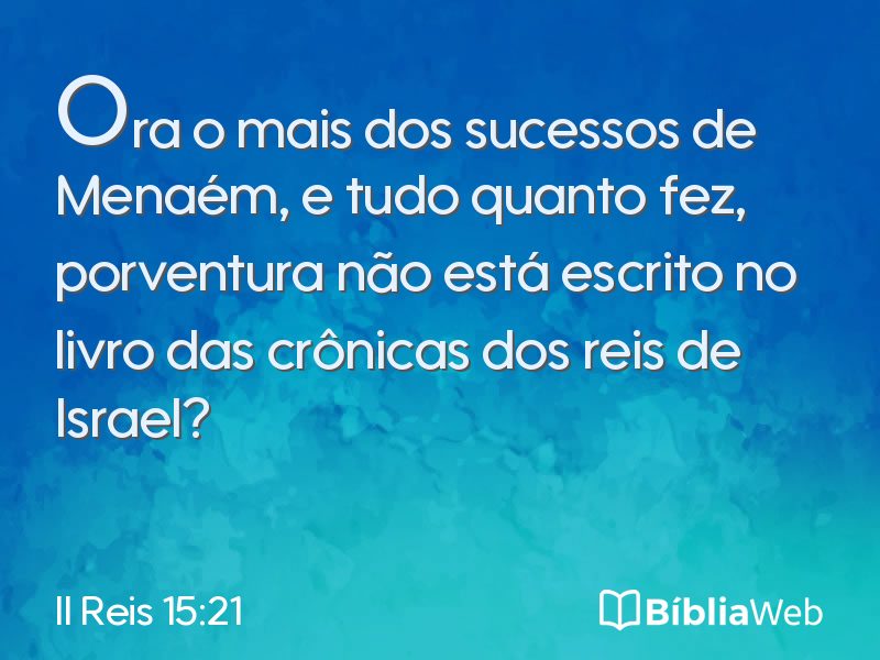 II Reis 15:21 em imagem para compartilhar