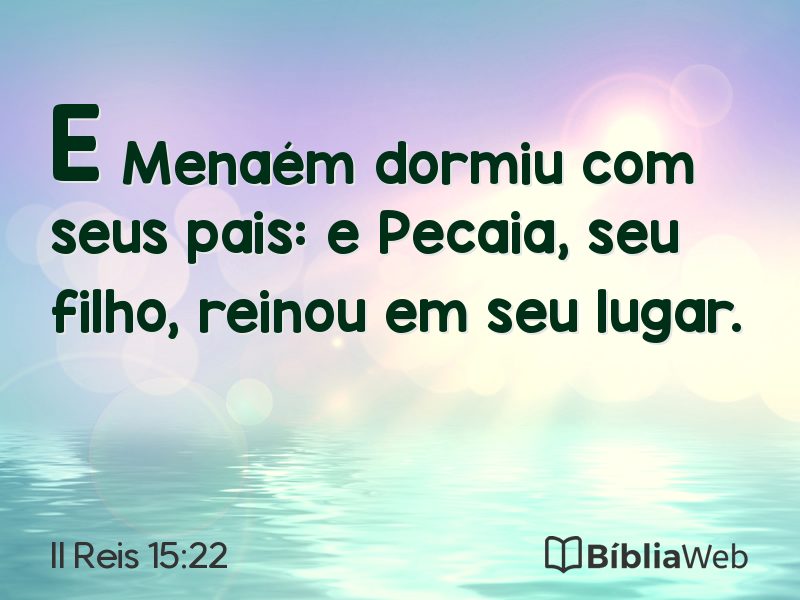 II Reis 15:22 em imagem para compartilhar