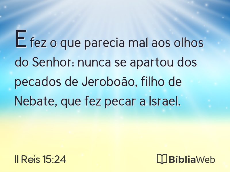 II Reis 15:24 em imagem para compartilhar