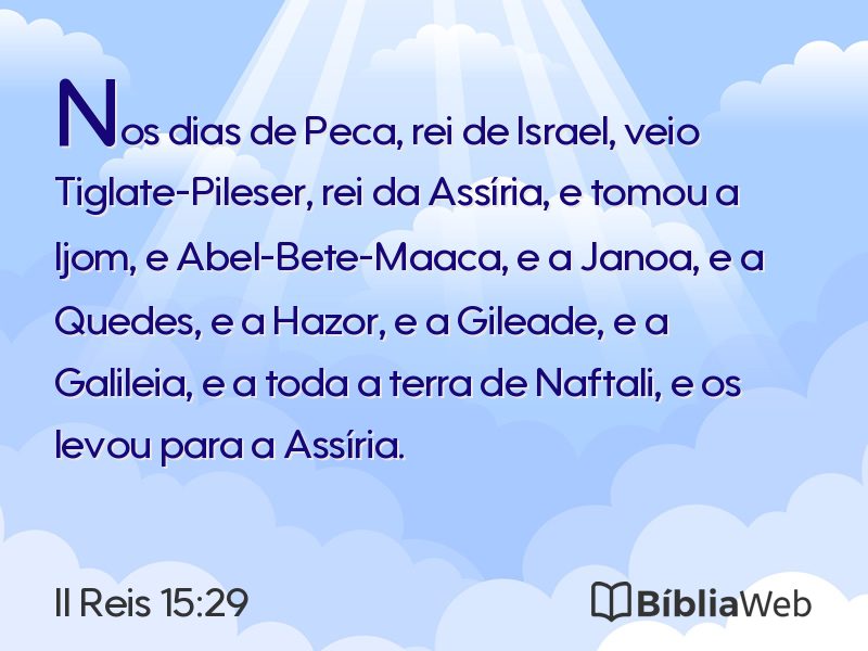 II Reis 15:29 em imagem para compartilhar