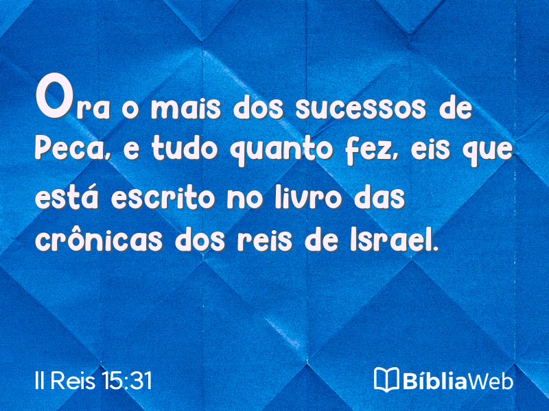 II Reis 15:31 em imagem para compartilhar