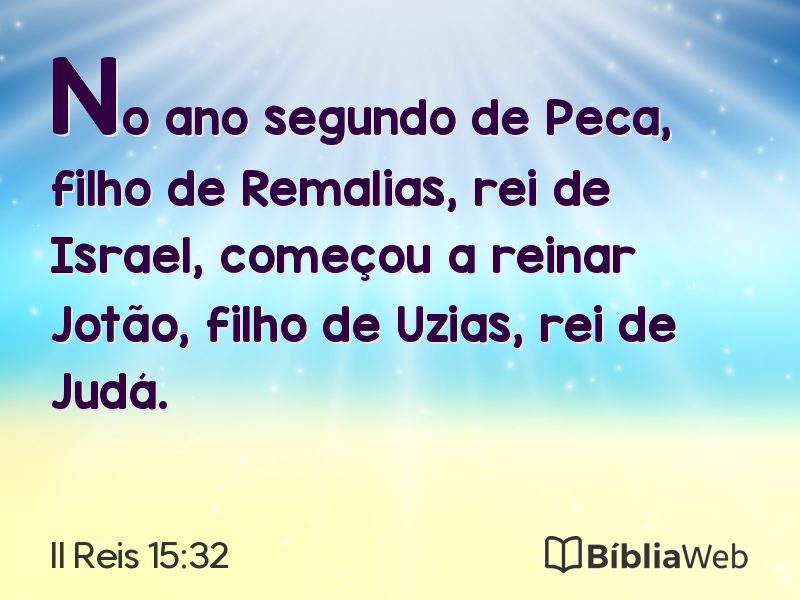 II Reis 15:32 em imagem para compartilhar
