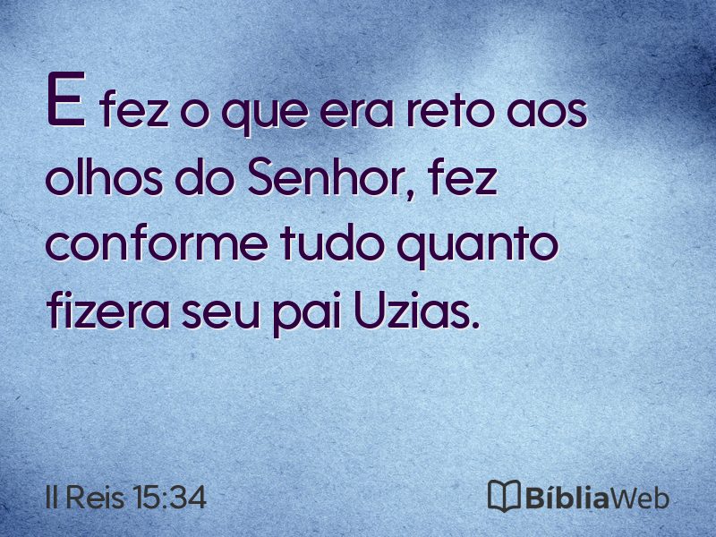 II Reis 15:34 em imagem para compartilhar