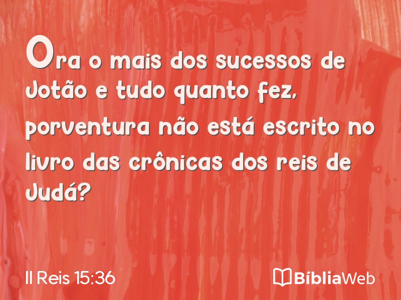II Reis 15:36 em imagem para compartilhar