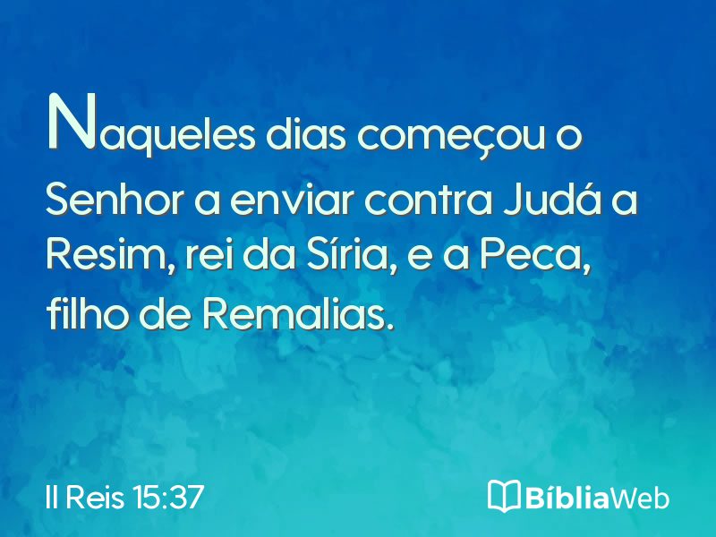 II Reis 15:37 em imagem para compartilhar