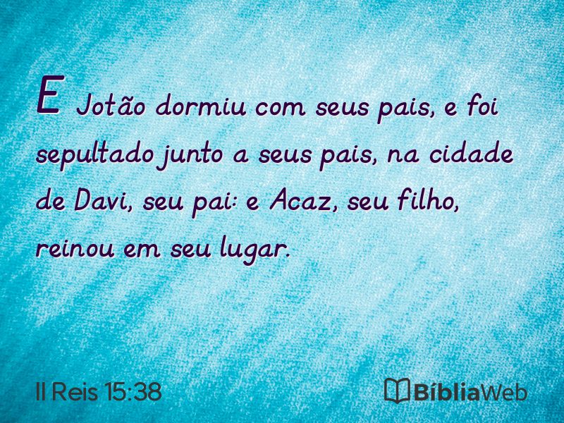 II Reis 15:38 em imagem para compartilhar