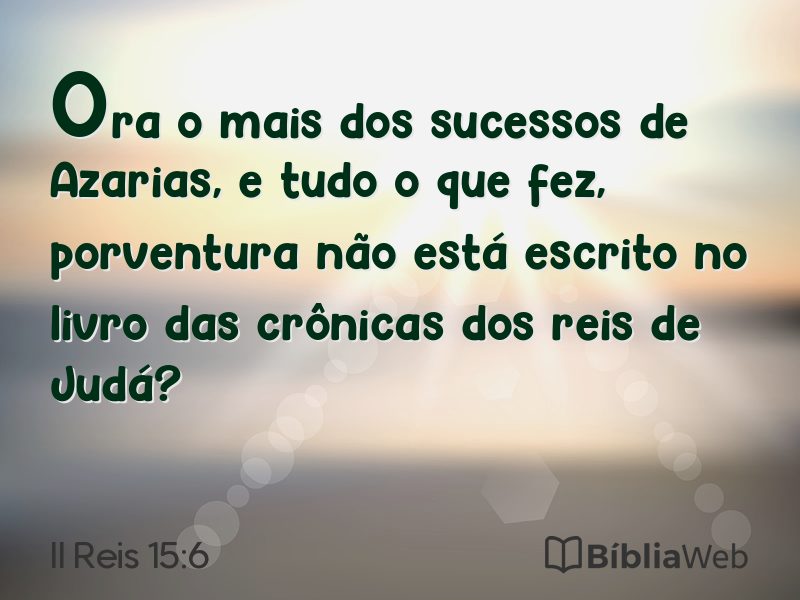 II Reis 15:6 em imagem para compartilhar