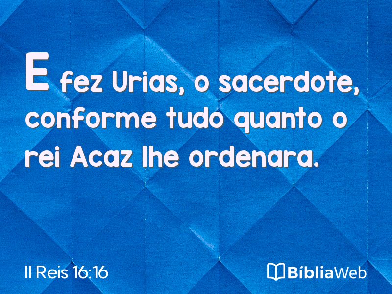 II Reis 16:16 em imagem para compartilhar