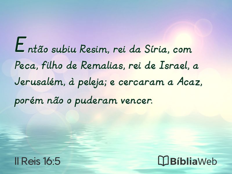 II Reis 16:5 em imagem para compartilhar