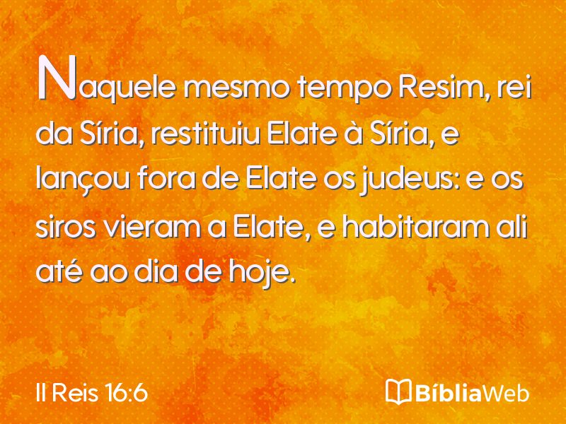 II Reis 16:6 em imagem para compartilhar