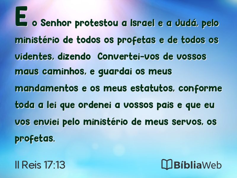 II Reis 17:13 em imagem para compartilhar
