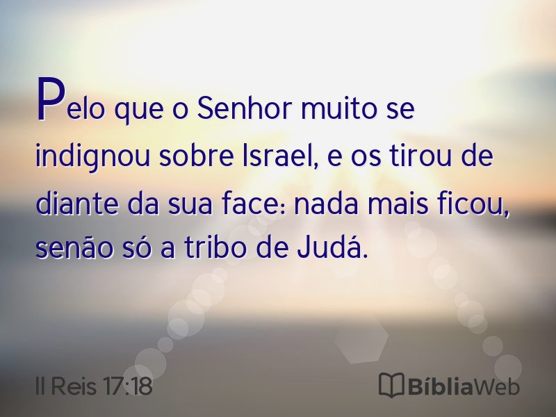 II Reis 17:18 em imagem para compartilhar