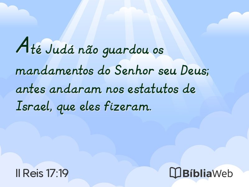 II Reis 17:19 em imagem para compartilhar