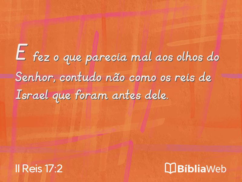 II Reis 17:2 em imagem para compartilhar