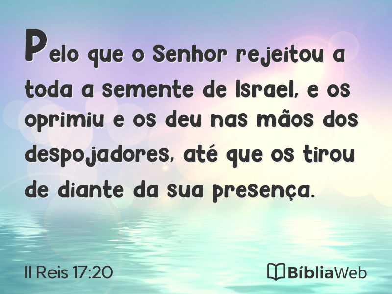 II Reis 17:20 em imagem para compartilhar
