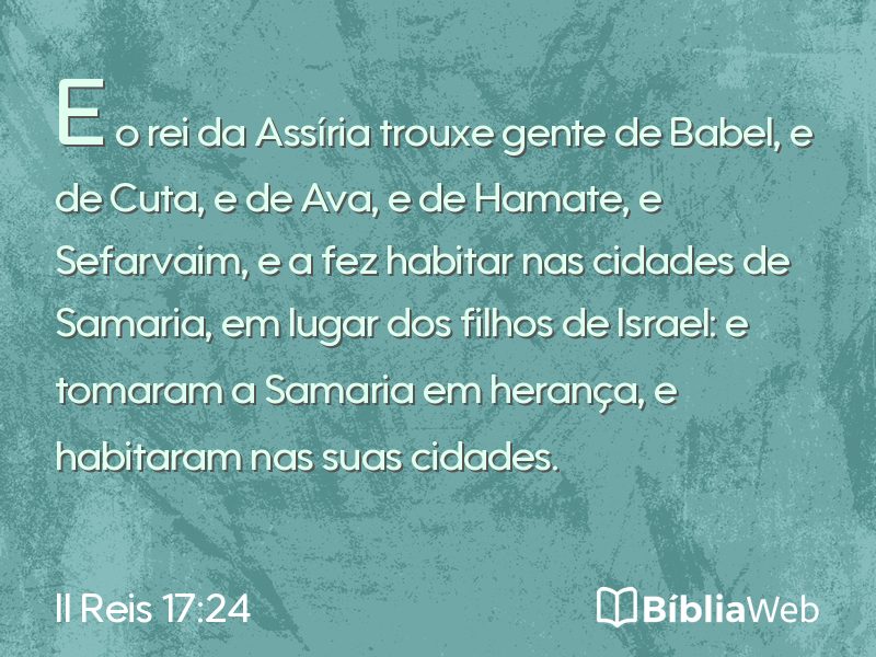 II Reis 17:24 em imagem para compartilhar