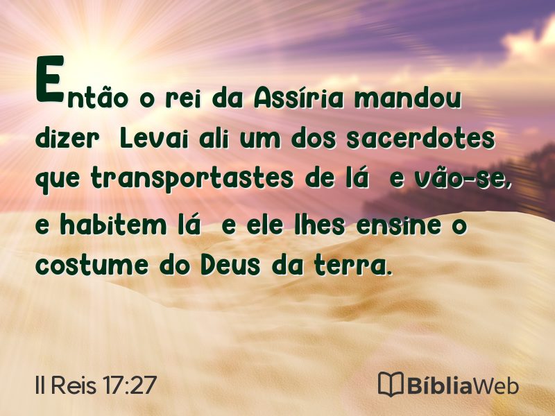 II Reis 17:27 em imagem para compartilhar