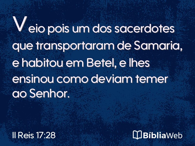 II Reis 17:28 em imagem para compartilhar