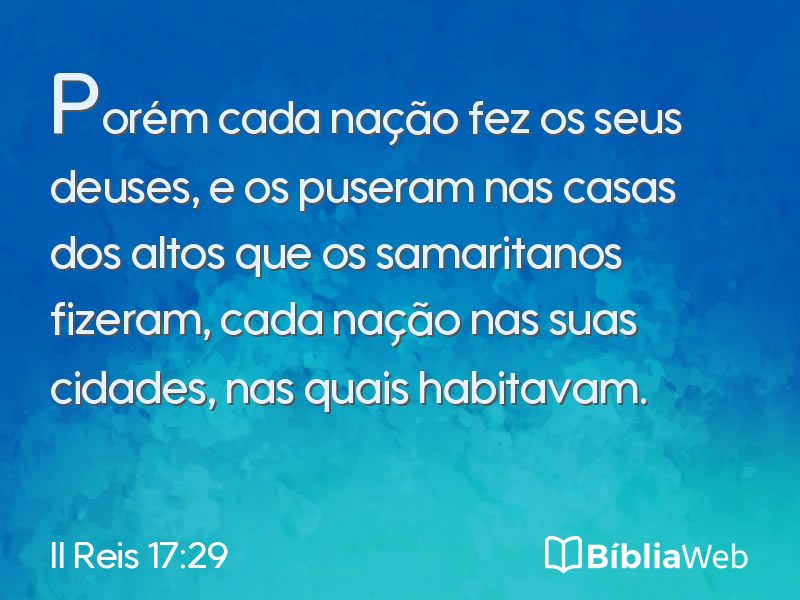 II Reis 17:29 em imagem para compartilhar