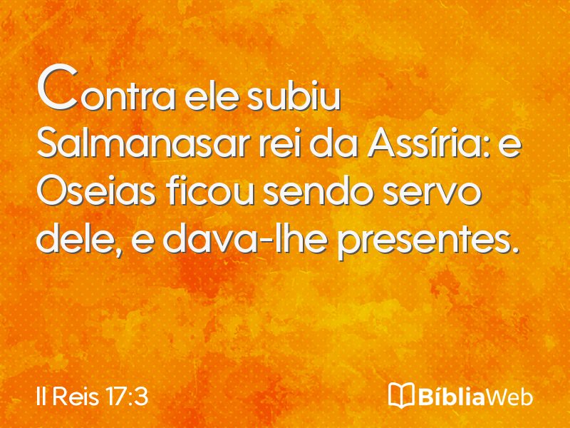II Reis 17:3 em imagem para compartilhar