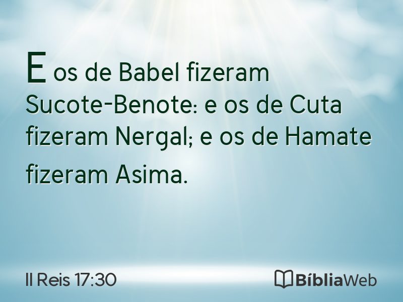 II Reis 17:30 em imagem para compartilhar