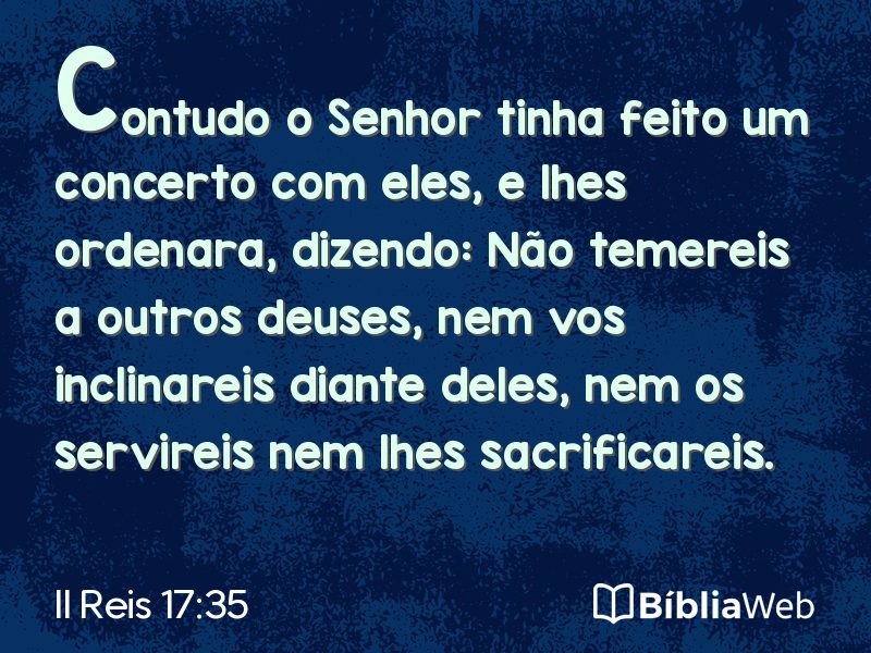 II Reis 17:35 em imagem para compartilhar