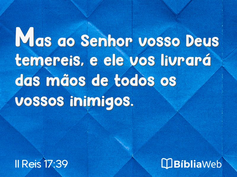 II Reis 17:39 em imagem para compartilhar