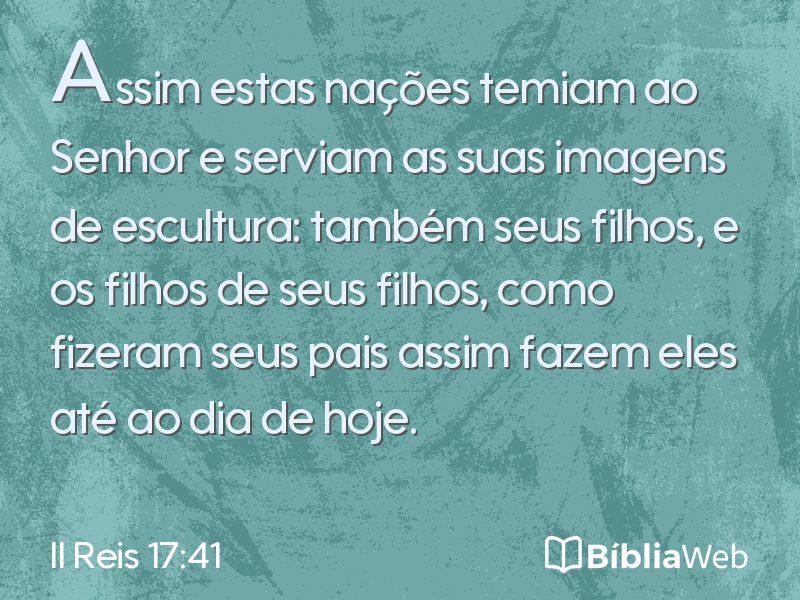 II Reis 17:41 em imagem para compartilhar