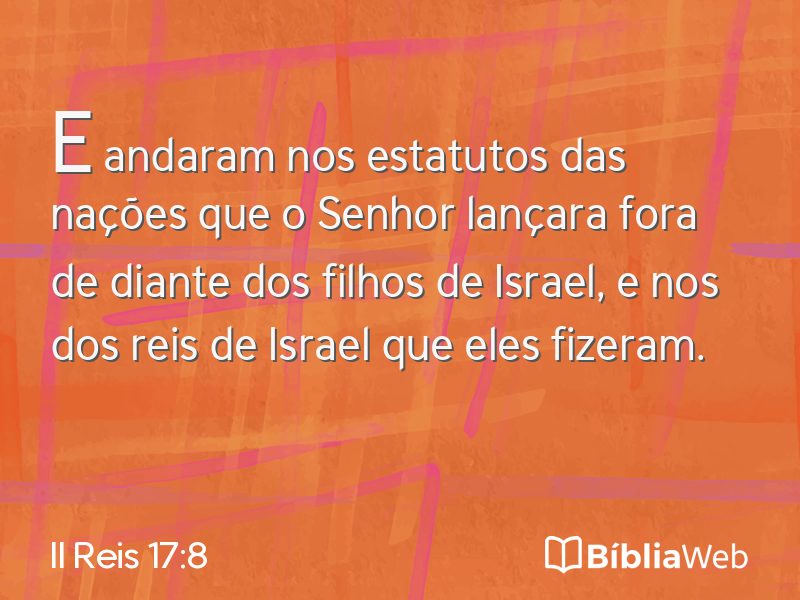 II Reis 17:8 em imagem para compartilhar