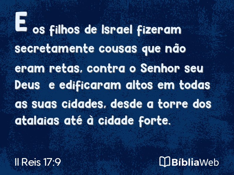 II Reis 17:9 em imagem para compartilhar