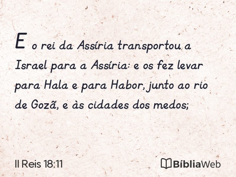 II Reis 18:11 em imagem para compartilhar