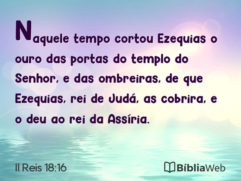 II Reis 18:16 em imagem para compartilhar