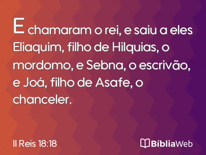 II Reis 18:18 em imagem para compartilhar