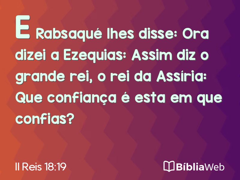 II Reis 18:19 em imagem para compartilhar