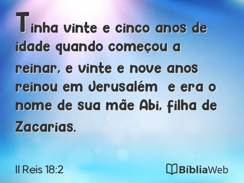 II Reis 18:2 em imagem para compartilhar