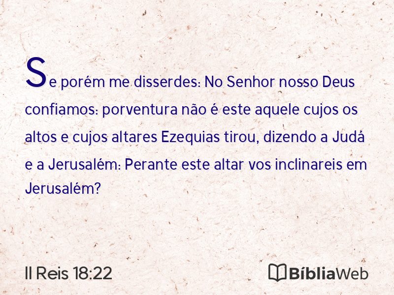 II Reis 18:22 em imagem para compartilhar