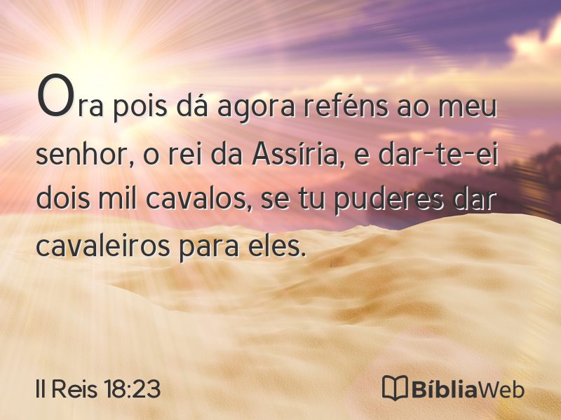 II Reis 18:23 em imagem para compartilhar