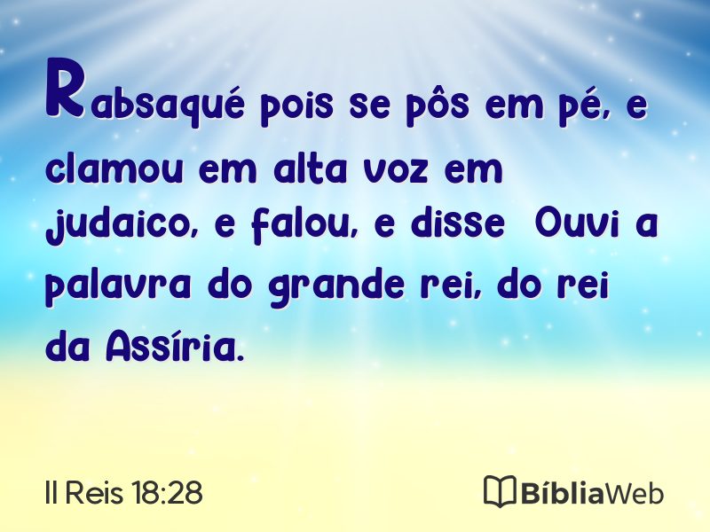 II Reis 18:28 em imagem para compartilhar