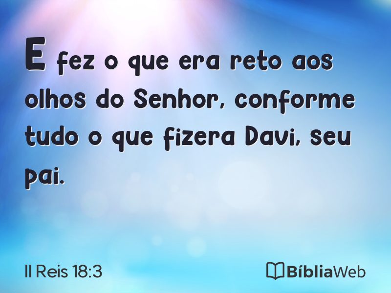 II Reis 18:3 em imagem para compartilhar