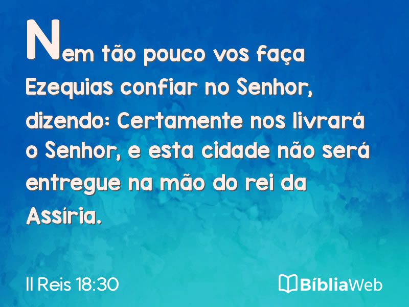 II Reis 18:30 em imagem para compartilhar