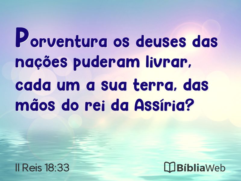II Reis 18:33 em imagem para compartilhar