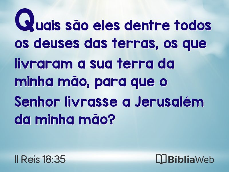 II Reis 18:35 em imagem para compartilhar