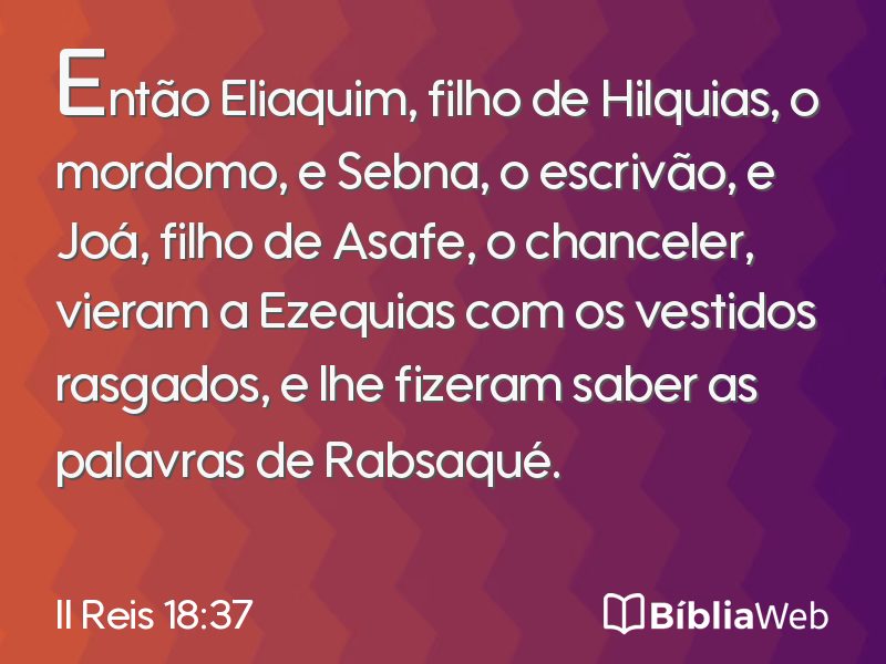 II Reis 18:37 em imagem para compartilhar