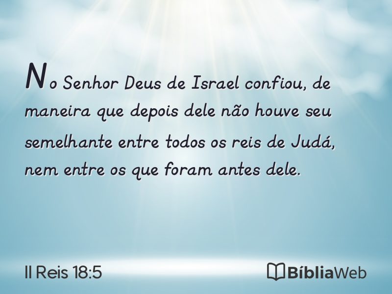 II Reis 18:5 em imagem para compartilhar