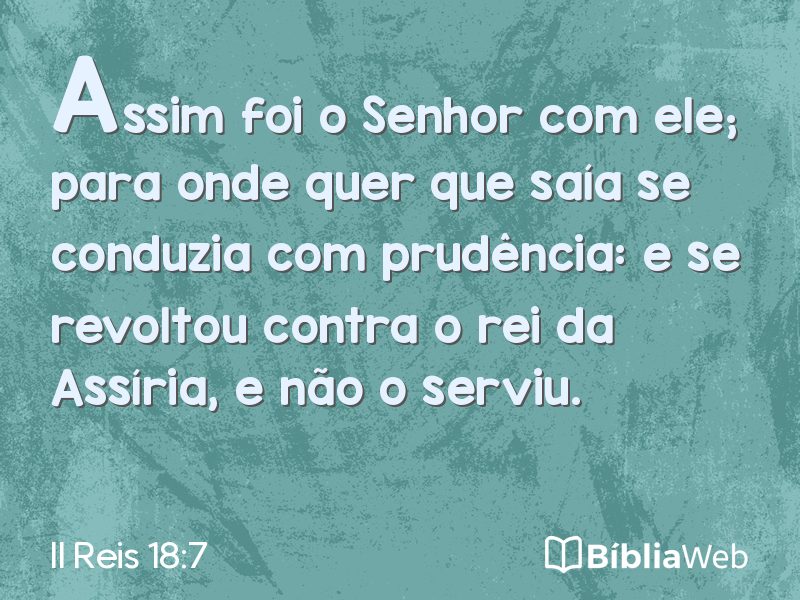 II Reis 18:7 em imagem para compartilhar